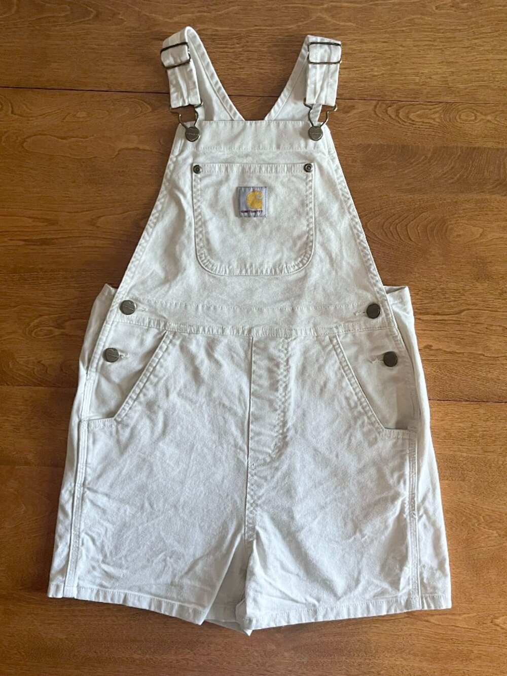 Carhartt ivory bib overall shorts 12